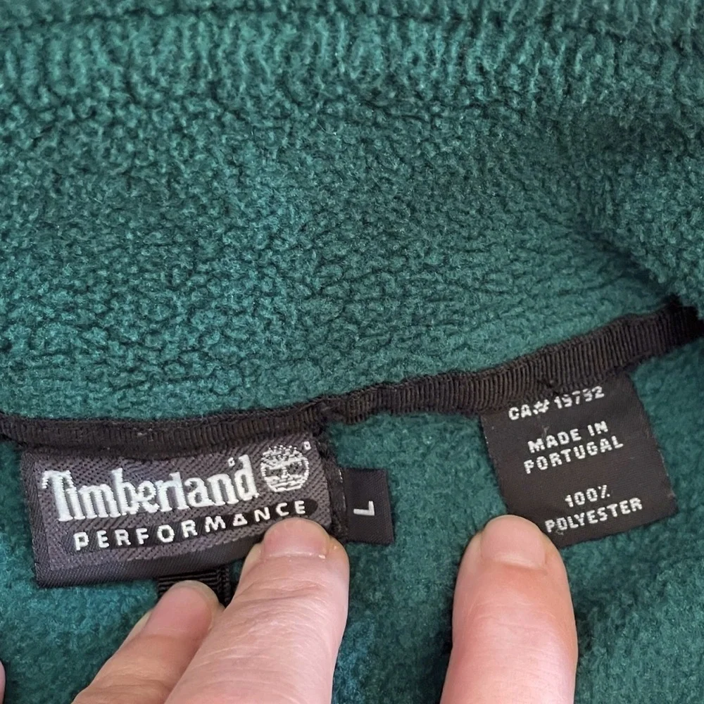 Timberland performance hunter green long sleeve zip up fleece jacket size large - Picture 11 of 12